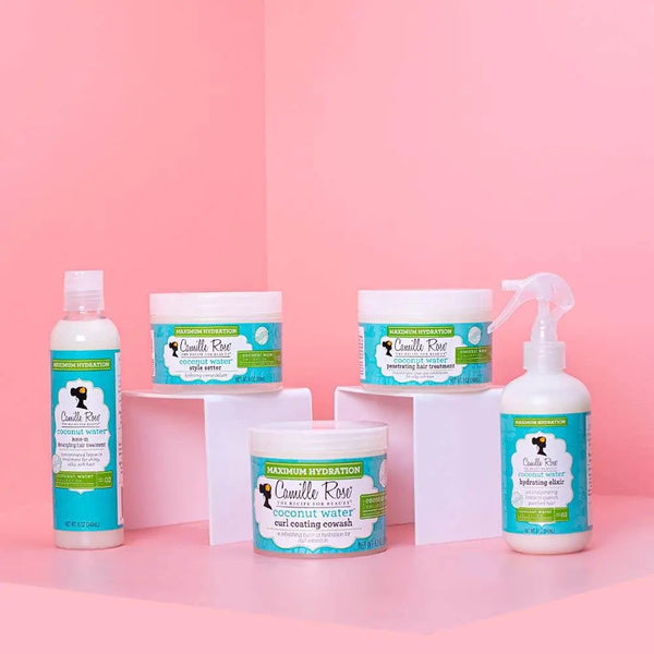 Camille Rose Coconut Water Curl Cleanse, Sulfate Free Hydrating Shampoo, with Coconut, Castor, and Rosemary Oils, for Soft Bouncy Curls, 12 oz - BeautyWholesaleIn