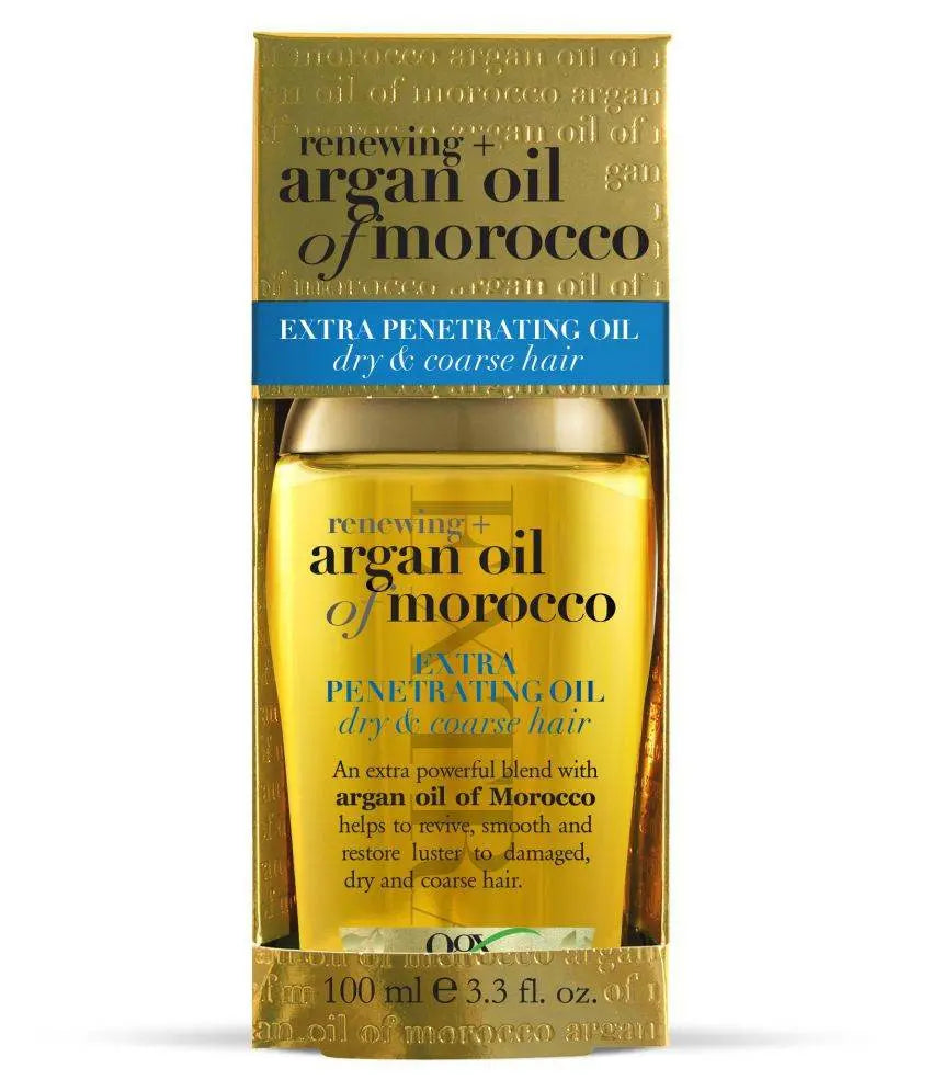 OGX Argan Oil of Morocco Extra Penetrating Oil for Renewing Plus Dry and Coarse Hair, 100ml - BeautyWholesaleIn