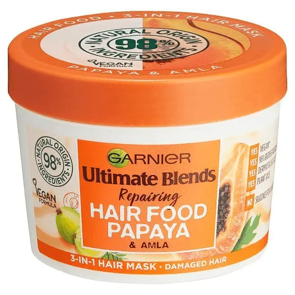 Garnier Ultimate Blends Hair Food Papaya Damaged Hair Mask Treatment 390ml - BeautyWholesaleIn
