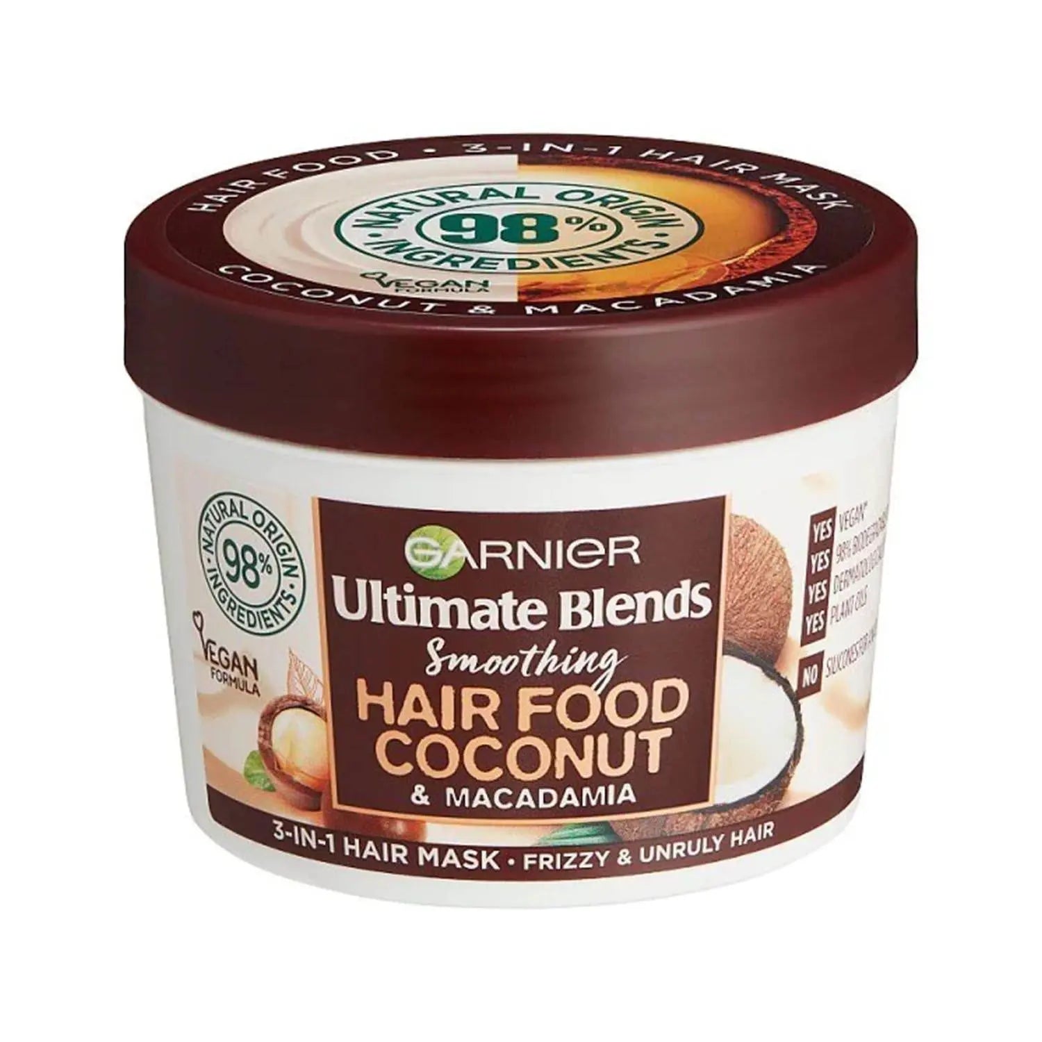 Garnier Ultimate Blends Hair Food Coconut & Macadamia 3in1 Hair Mask 390ml - BeautyWholesaleIn