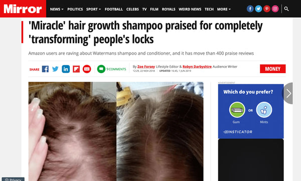 Watermans grow me Shampoo & Elixir for Men & Women-Best Hair Growth Shampoo & serum for Hair Growth - BeautyWholesaleIn