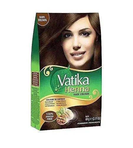Dabur Vatika Henna Dark Brown Hair Color Ammonia Free (60 g / 2.11 oz)	 by Dabur - BeautyWholesaleIn