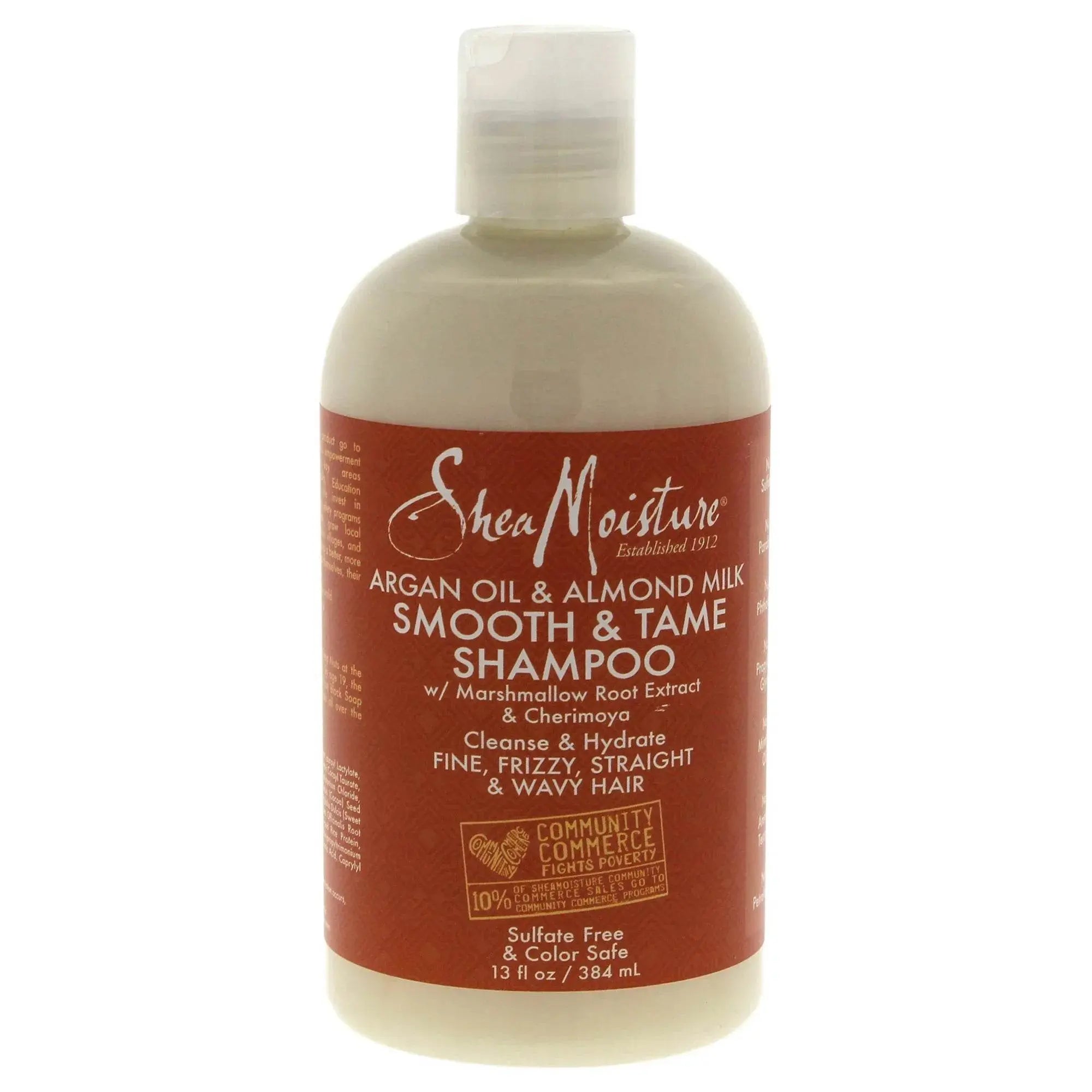 Shea Moisture Smooth & Tame Shampoo, Argan Oil & Almond Milk (384 ml) - BeautyWholesaleIn