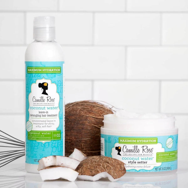 Camille Rose Coconut Water Style Setter, Hydrating Hair Gel for Curly Hair Types, 8 oz - BeautyWholesaleIn