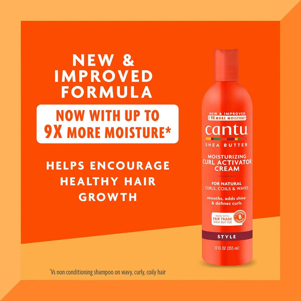 Cantu Shea Butter Moisturizing Curl Activator Cream, 12 fl oz (355 ml)-Express shipping same day Cantu