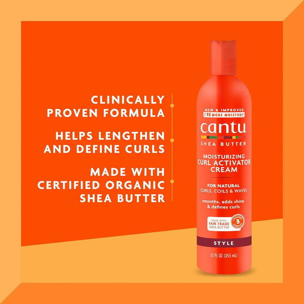 Cantu Shea Butter Moisturizing Curl Activator Cream, 12 fl oz (355 ml)-Express shipping same day Cantu