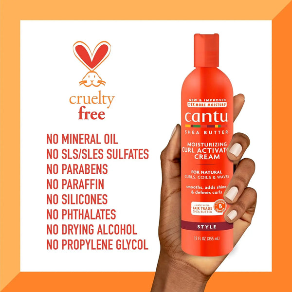 Cantu Shea Butter Moisturizing Curl Activator Cream, 12 fl oz (355 ml)-Express shipping same day Cantu