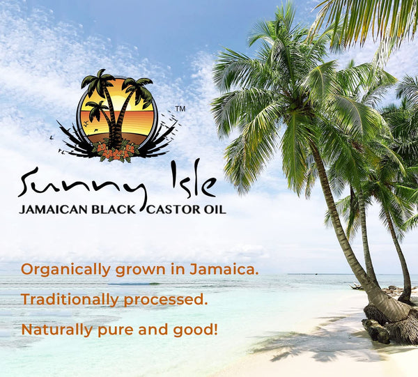 Sunny Isle Jamaican Black Castor Oil  100% Pure Castor Beans Oil 8 oz for Hair Growth and Stops Hairloss