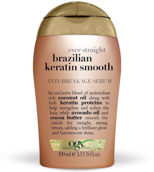 ogx brazilian keratin smooth anti breakage serum  (100 ml) - BeautyWholesaleIn