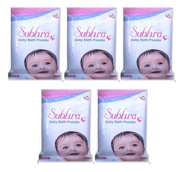 Aswini Subhra Baby Bath Powder 200G Pack Of 5