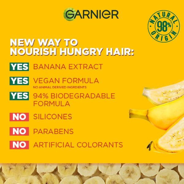 Garnier Fructis Hair Food - Nourishing Banana Hair Mask For Dry Hair, 390ml