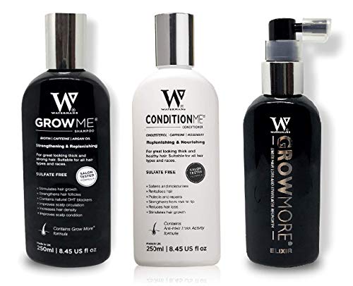 Watermans GrowMore, GrowPro, Shampoo and Conditioner Set( Grow Me Shampoo + Condition Me + GrowMore Elixir)  by Waterman's - BeautyWholesaleIn