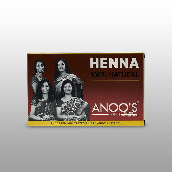 Anoos Henna Natural Hair Henna 100 G *3 packs With Brush