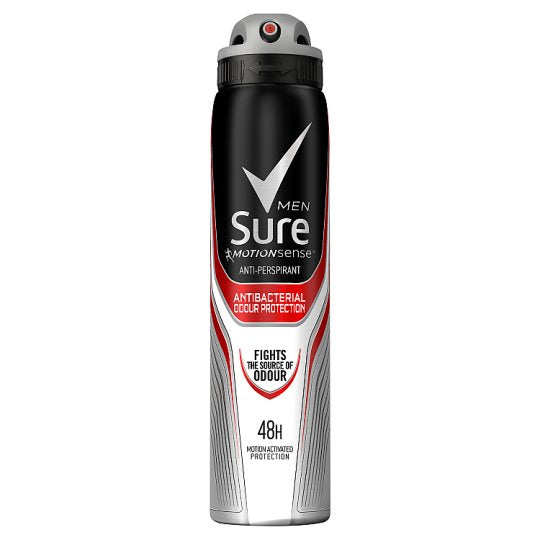 Sure For Men Antibacterial Odour Protection Antiperspirant Deodorant 250Ml - BeautyWholesaleIn