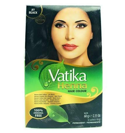 DABUR Vatika Jet Black Henna Hair Colour Sachets, 6 X 10 gby DABUR