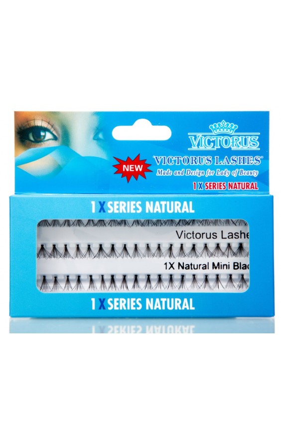 Victorus Lashes - 1 X Natural Short Black - BeautyWholesaleIn